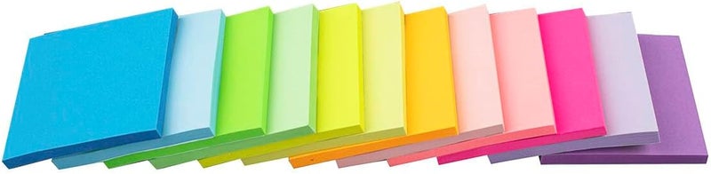 Vanpad (12 Pads) Sticky Notes 3x3 Inches,Bright Colors Self-Stick Pads, Easy to Post for Home, Office, Notebook - Image 1